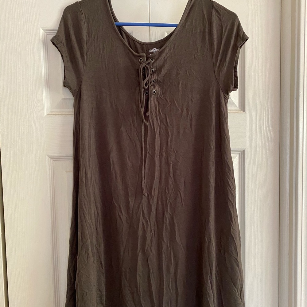 Tie Up T-Shirt Dress